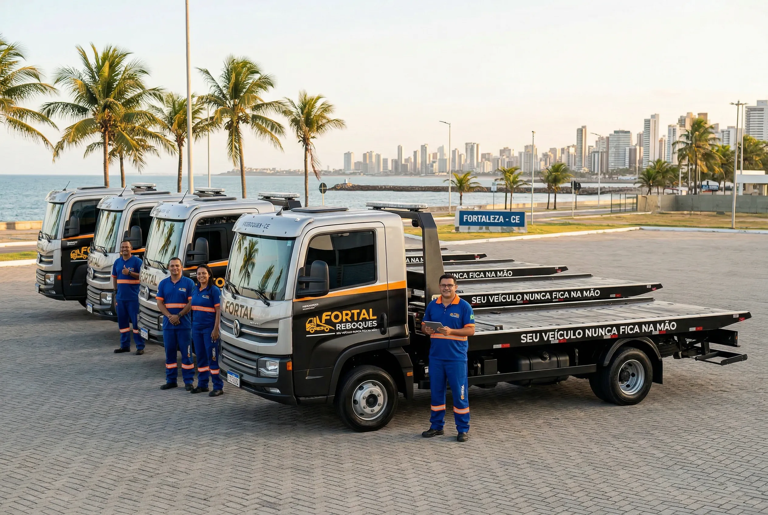 Frota de guinchos Fortal Reboques em Fortaleza